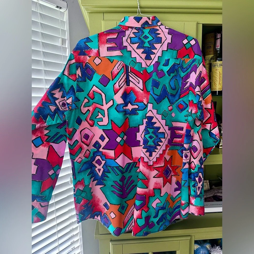 Vintage Wrangler Multicolor Shirt - Picture 6 of 6